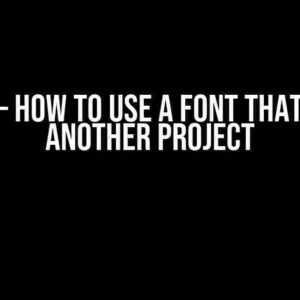 WPF – How to use a font that is in another project